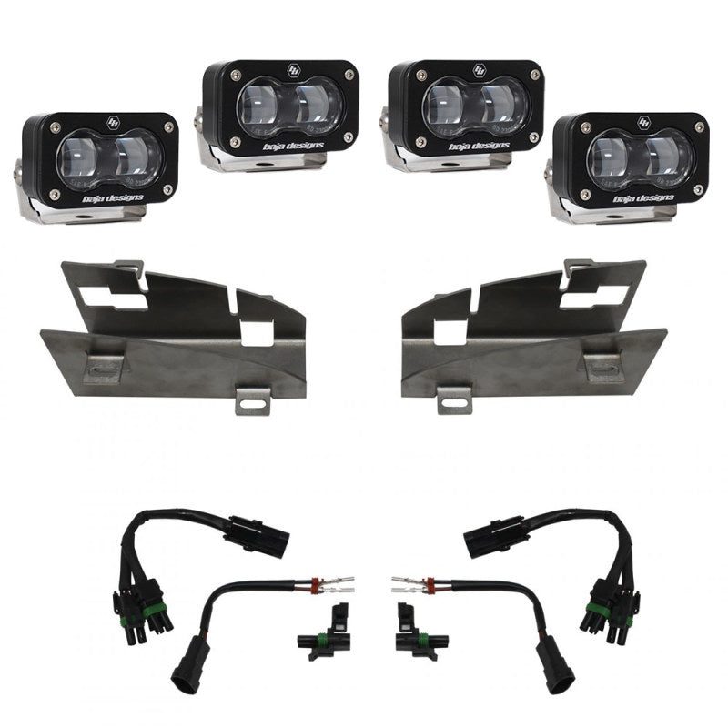 Baja Designs 448164 19-22 Dodge RAM 1500 Rebel / 21-22 1500 TRX S2 SAE Dual Fog Pocket Light Kit - Clear
