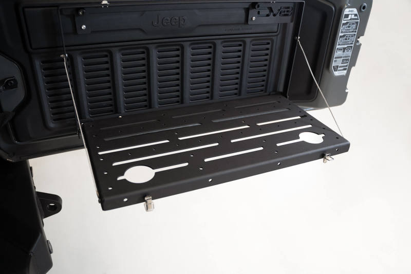 DV8 Offroad TTJL-01 DV8 Jeep JL Tailgate Mounted Table (Trail Table) - Black