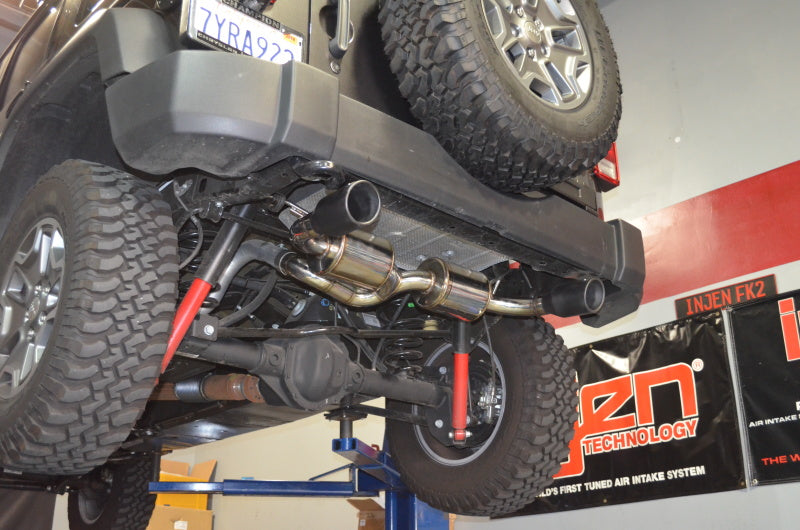 Injen SES5004BLK 07-17 Jeep Wrangler JK 3.6L/3.8L 63mm Stealth Black Axle-back Exhaust w/ 4in Black Tips