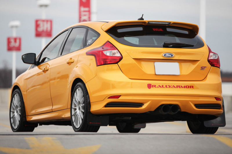 Rally Armor MF27-UR-NBL/WH 12-19 Ford Focus ST / 16-19 RS Nitrous Blue UR Mud Flap w/White Logo