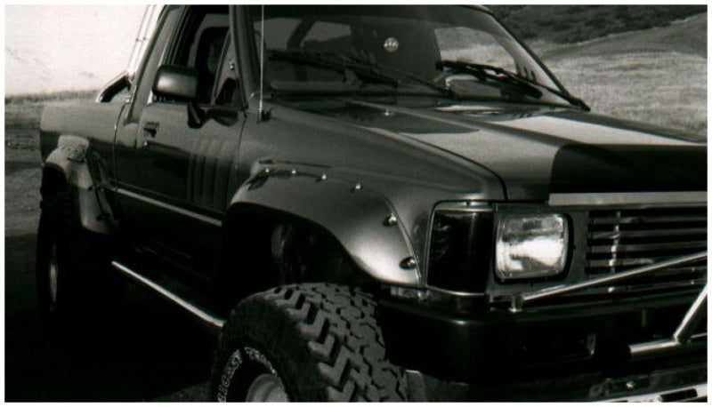 Bushwacker 31010-11 84-88 Toyota Cutout Style Flares 2pc Compatible w/ Domestic or Import Bed - Black