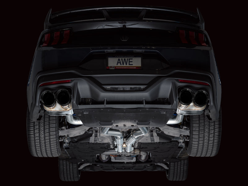 AWE Tuning 3025-43375 AWE 2024 Ford Mustang Dark Horse S650 RWD SwitchPath Catback Exhaust w/ Quad Diamond Black Tips