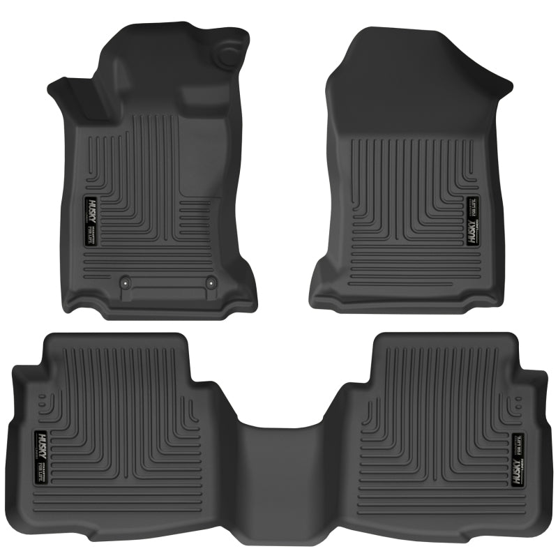 Husky Liners 95541 2020 Subaru Legacy/Outback WeatherBeater Black Front & 2nd Seat Floor Liners