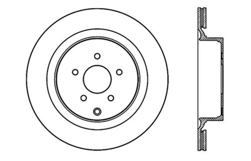 Stoptech 127.42105R StopTech 09 Infiniti FX50 SportStop Slotted & Drilled Rear Right Rotor