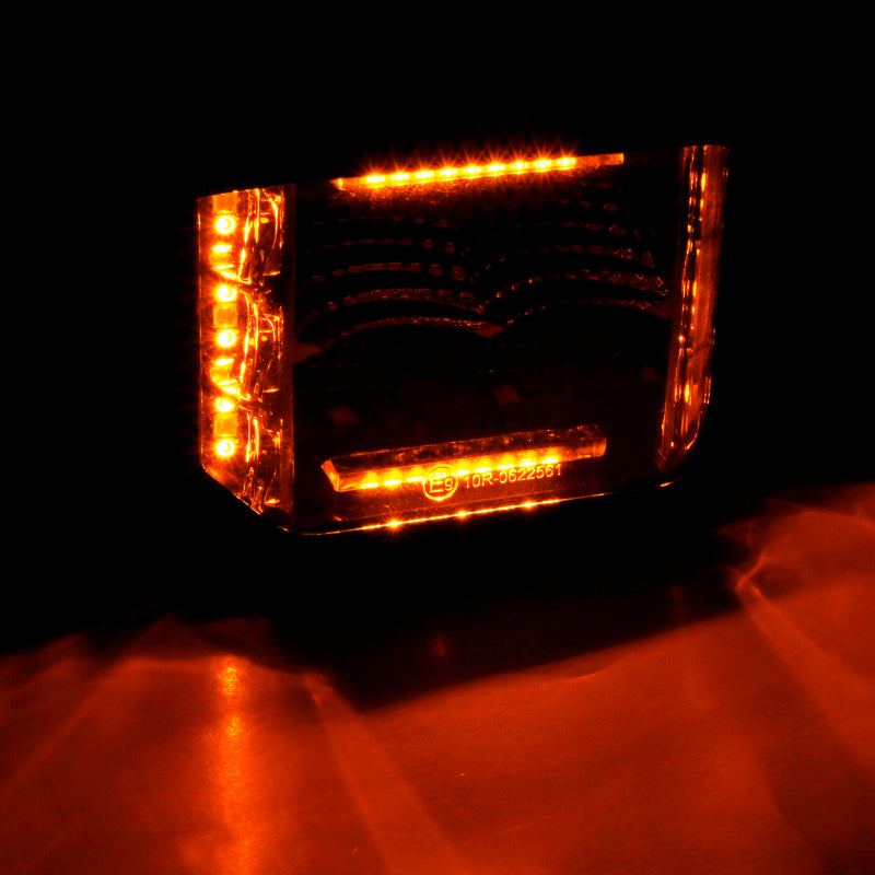 Go Rhino 750700322FCS Xplor Blackout Combo Series Cube Sideline LED Flood Lights w/Amber 4x3 - Blk (Pair)