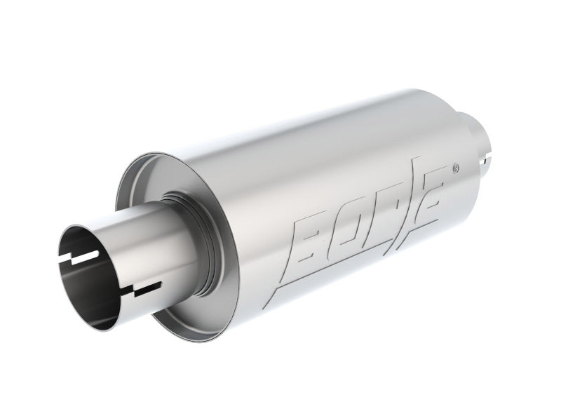 Borla 400497 S-Type Muffler 2.5in Inlet/Outlet 5in Round x 10in w/Notch