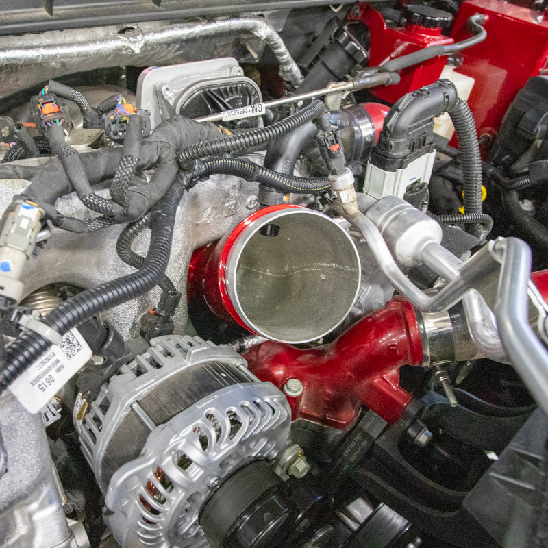 Wehrli WCF100775-RED 17-24 Duramax L5P High Flow Intake Horn - WCFab Red