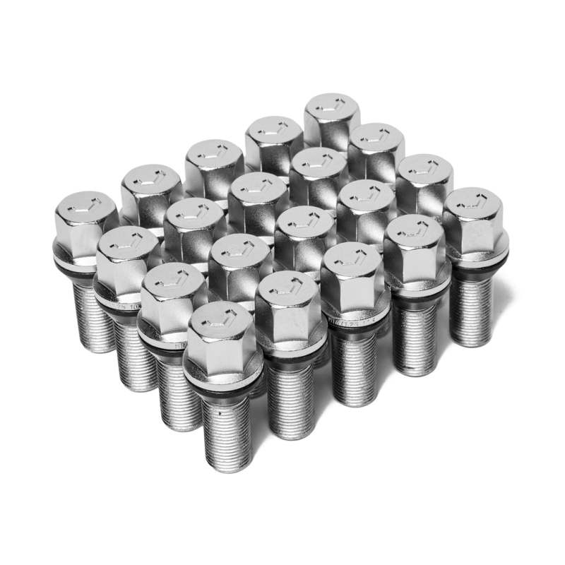Vossen LUG-B1450-30-CH Lug Bolt - 14x1.5 - 30mm - 17mm Hex - Cone Seat - Silver (Set of 20)