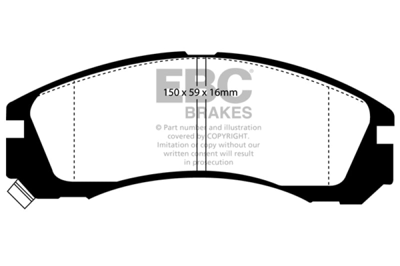EBC DP4954R 98-02 Dodge B150 B1500 Cargo 1500 Van 1/2 Ton Yellowstuff Rear Brake Pads