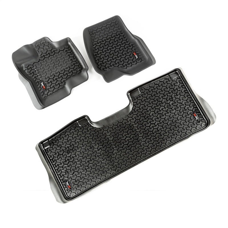 Rugged Ridge 82987.05 Floor Liner Front/Rear Black 2015-2017 Ford F-150 / Raptor