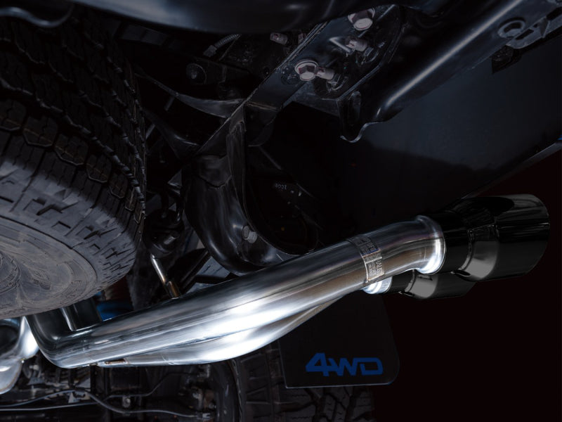 AWE Tuning 3015-33826 AWE 16-22 Toyota Tacoma 0FG Catback Exhaust w/ BashGuard - Dual Diamond Black Tips