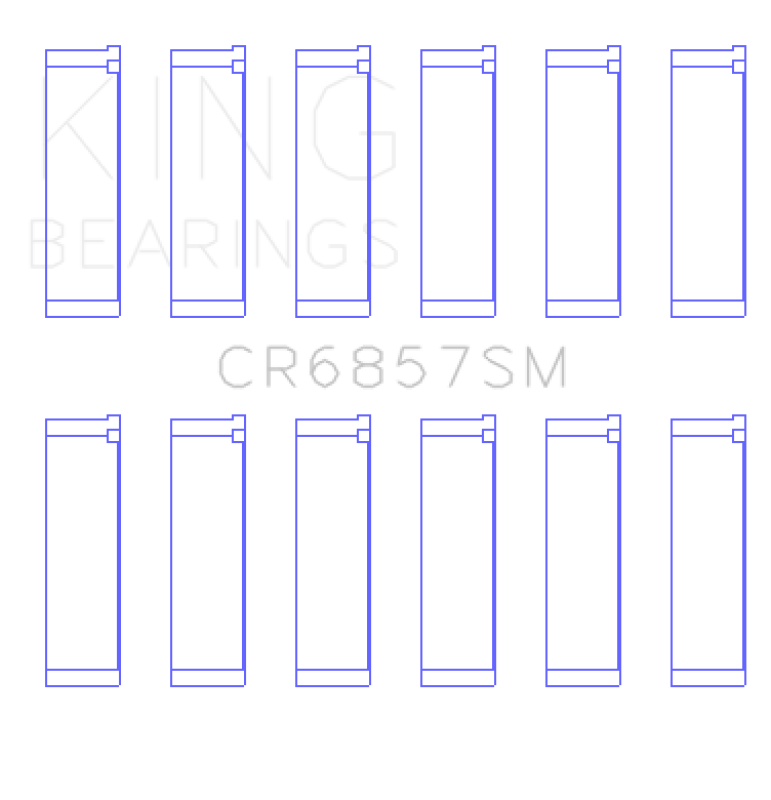 King Engine Bearings CR6857SM Chrysler Pentastar 3.6L ERB V6 Connecting Rod Bearing Set - Size STD