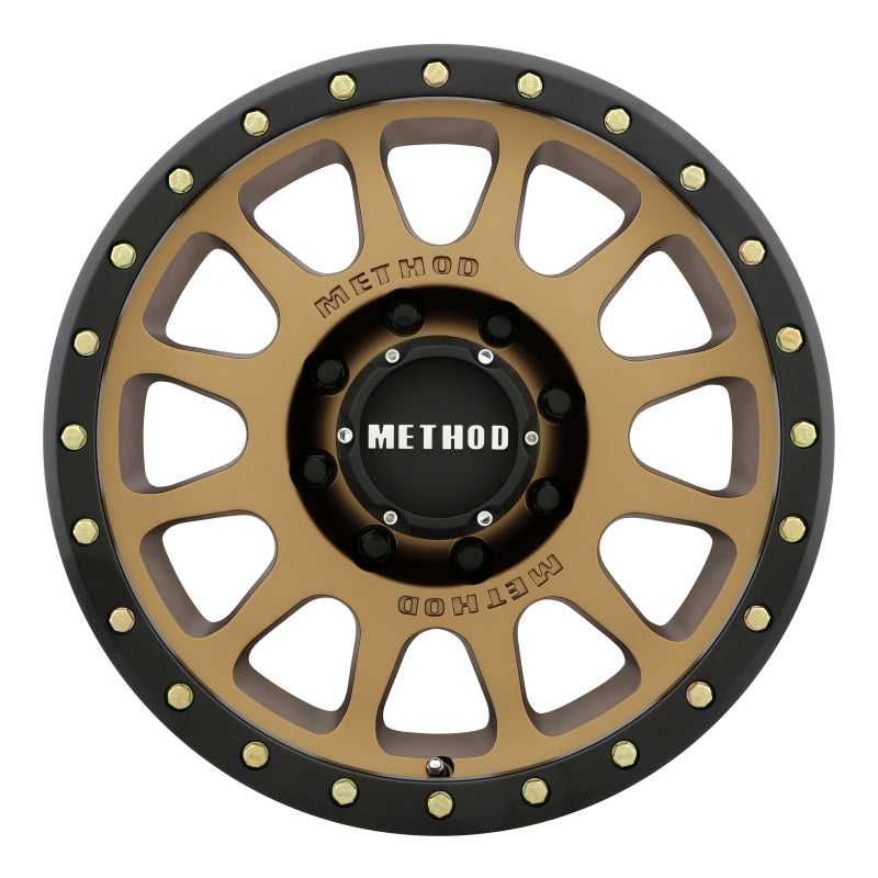 Method Wheels MR30578587900 Method MR305 NV 17x8.5 0mm Offset 8x170 130.81mm CB Method Bronze/Black Street Loc Wheel