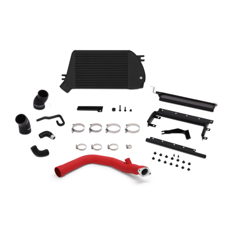 Mishimoto MMTMIC-WRX-15RBK 2015 Subaru WRX Top-Mount Intercooler Kit - Powder Coated Black & Wrinkle Red Pipes