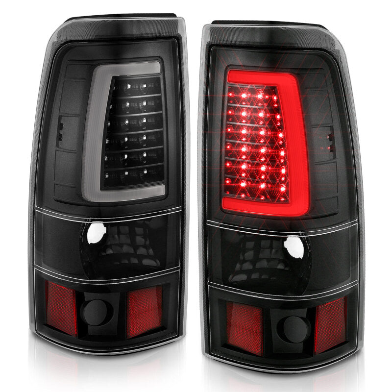 ANZO 311333 2003-2006 Chevy Silverado 1500 LED Taillights Plank Style Black w/Clear Lens