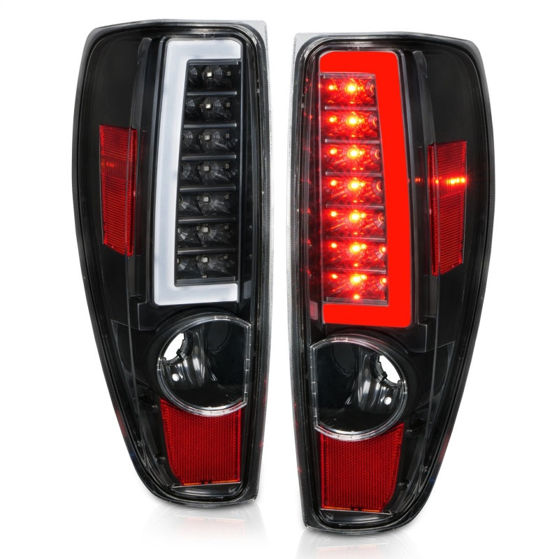 ANZO 311382 2004-2012 Chevrolet Colorado/ GMC Canyon LED Tail Lights w/ Light Bar Black Housing
