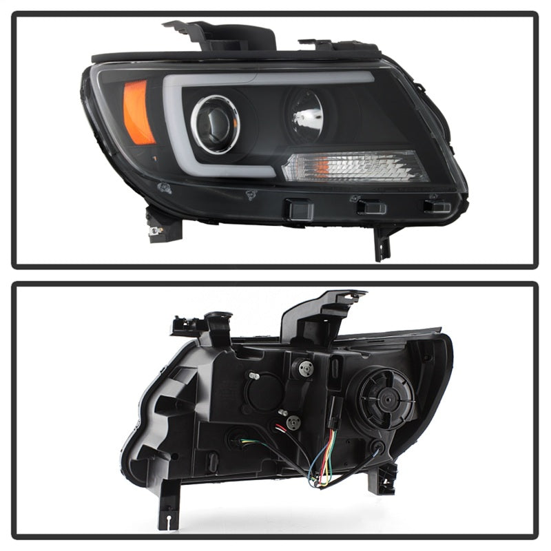 SPYDER 5085283 Spyder 15-17 Chevy Colorado Projector Headlights - Light Bar LED - Black (PRO-YD-CCO15-LBDRL-BK)