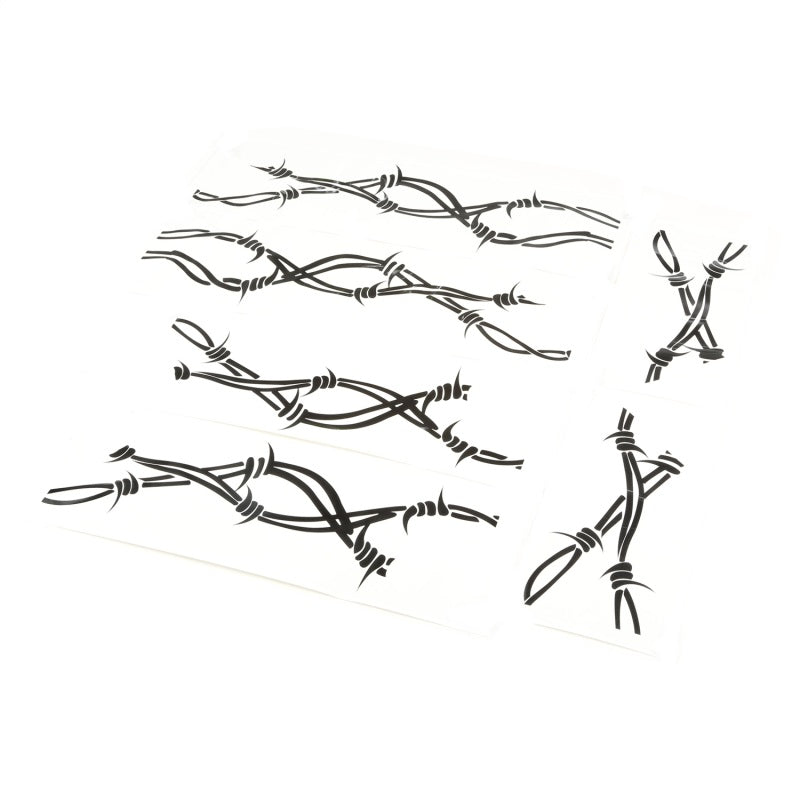 Rugged Ridge 12300.32 Side Decals Pair Barbed Wire 07-18 Jeep Wrangler