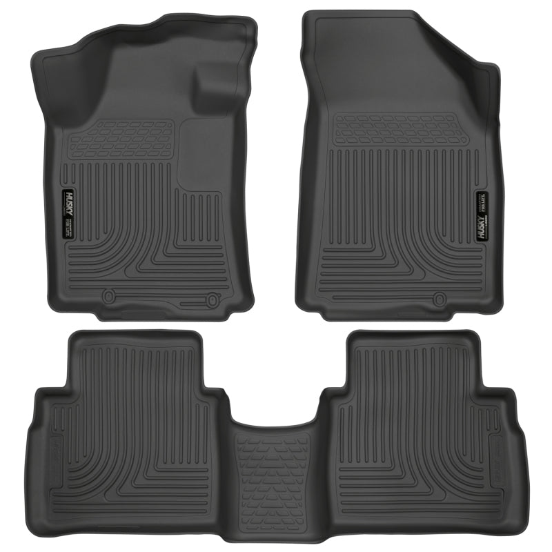 Husky Liners 99621 2016 Nissan Maxima WeatherBeater Front and Second Row Black Floor Liners