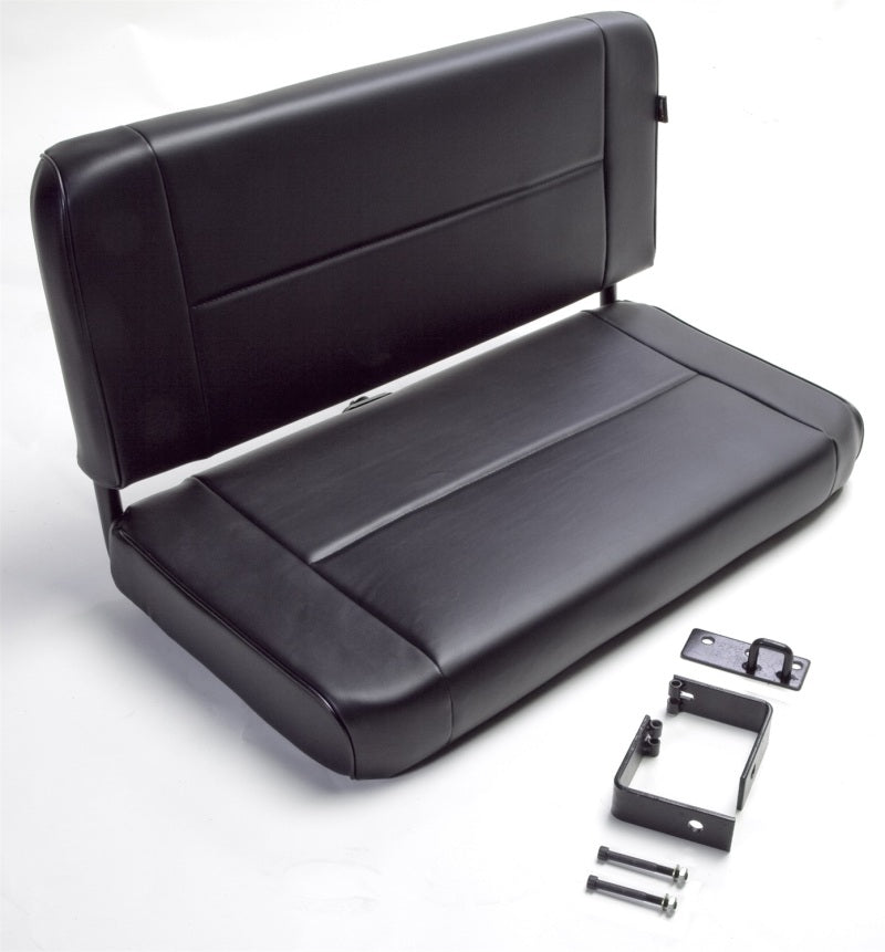 Rugged Ridge 13461.01 Fixed Rear Seat Black 55-95 Jeep CJ / Jeep Wrangler