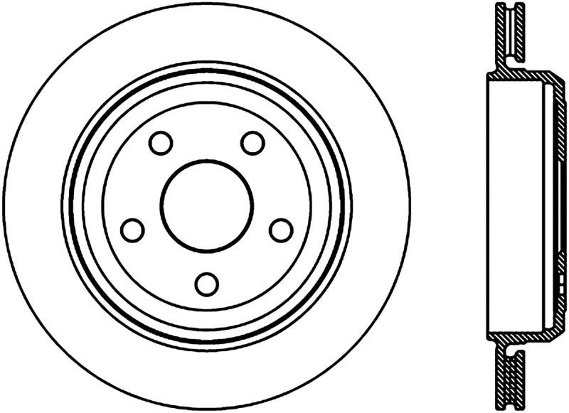 Stoptech 126.58007SR StopTech Slotted Sport Brake Rotor 11-17 Jeep Grand Cherokee (Excludes SRT8)