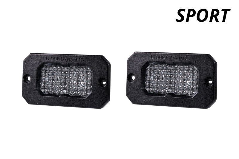 Diode Dynamics DD6428P Stage Series 2 In LED Pod Sport - White Flood Flush RBL (Pair)
