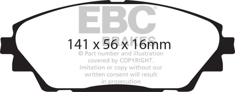 EBC DP42185R 14+ Mazda 3 2.0 (Japan Build) Yellowstuff Front Brake Pads