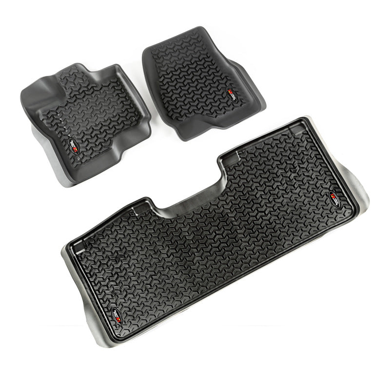 Rugged Ridge 82987.05 Floor Liner Front/Rear Black 2015-2017 Ford F-150 / Raptor