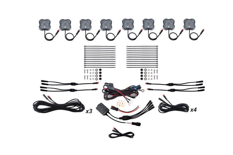 Diode Dynamics DD7744C Stage Series RGBW LED Rock Light Kit (8-pack)