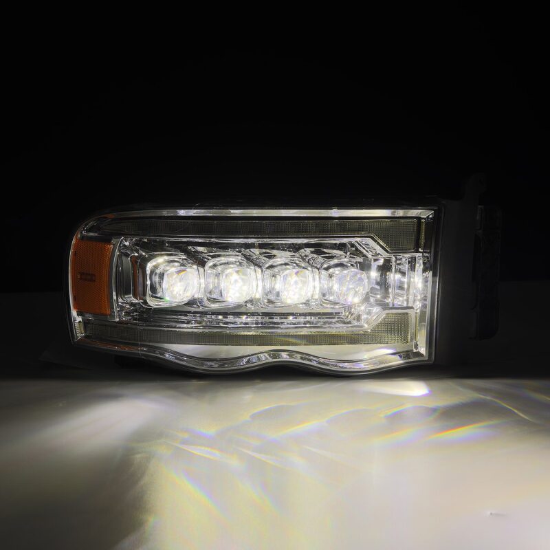 AlphaRex 880565 02-05 Dodge RAM 1500 NOVA LED Proj Headlights Plank Style Chrome w/Activ Light/Seq Signal
