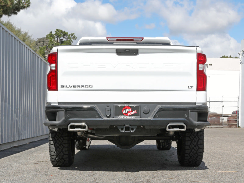 aFe 49-34140 Gemini XV 4in to Dual 3in 304 SS Cat-Back Exhaust w/ Cutout 19-21 GM Silverado/Sierra V8-6.2L