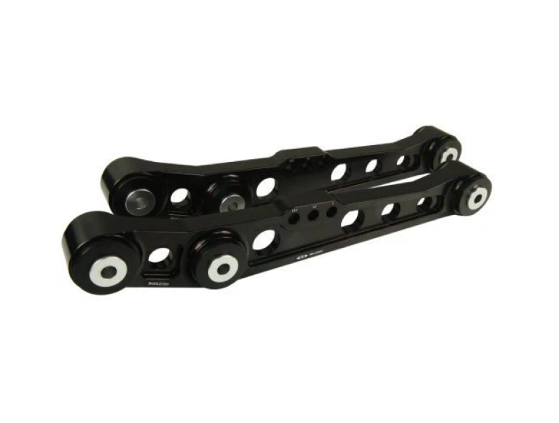 BLOX Racing BXSS-21204-BK-V2 V2 Billet Rear Lower Control Arms Poly Bushings 96-00 Honda Civic - Black