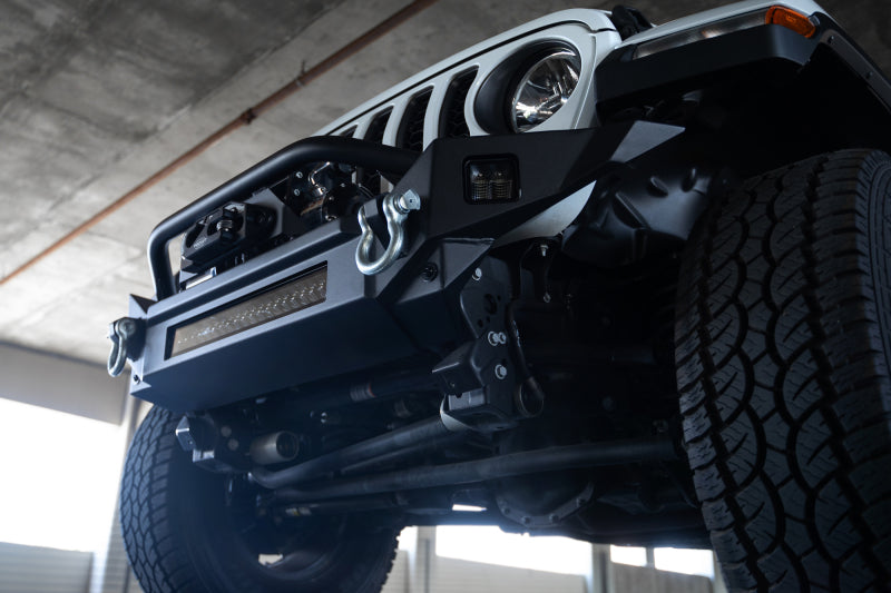 DV8 Offroad FBJL-07 18-23 Jeep Wrangler JL / 20-23 Jeep Gladiator JT FS-7 Mid-Width Winch Front Bumper
