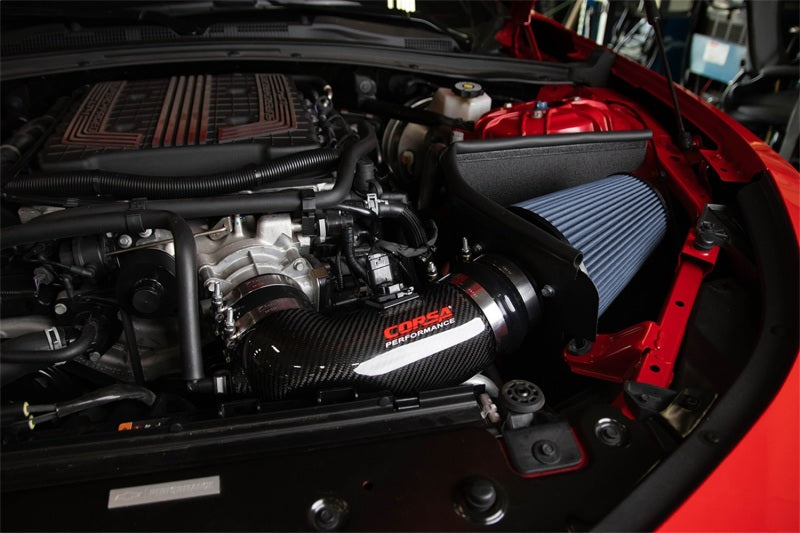 CORSA Performance 44005 Corsa 2017-2023 Chevrolet Camaro ZL1 Carbon Fiber Air Intake w/ MaxFlow 5 Oil Filtration