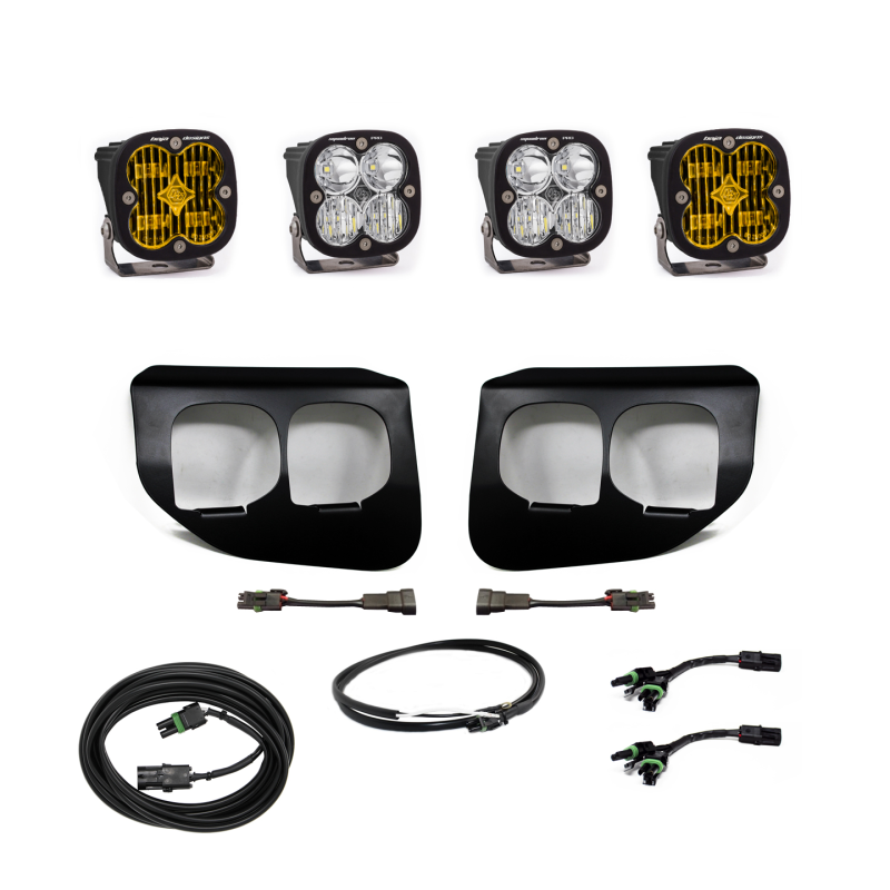 Baja Designs 447739UP Ford Super Duty (20-On) Fog Lights FPK Amber SAE/Sport DC w/Upfitter