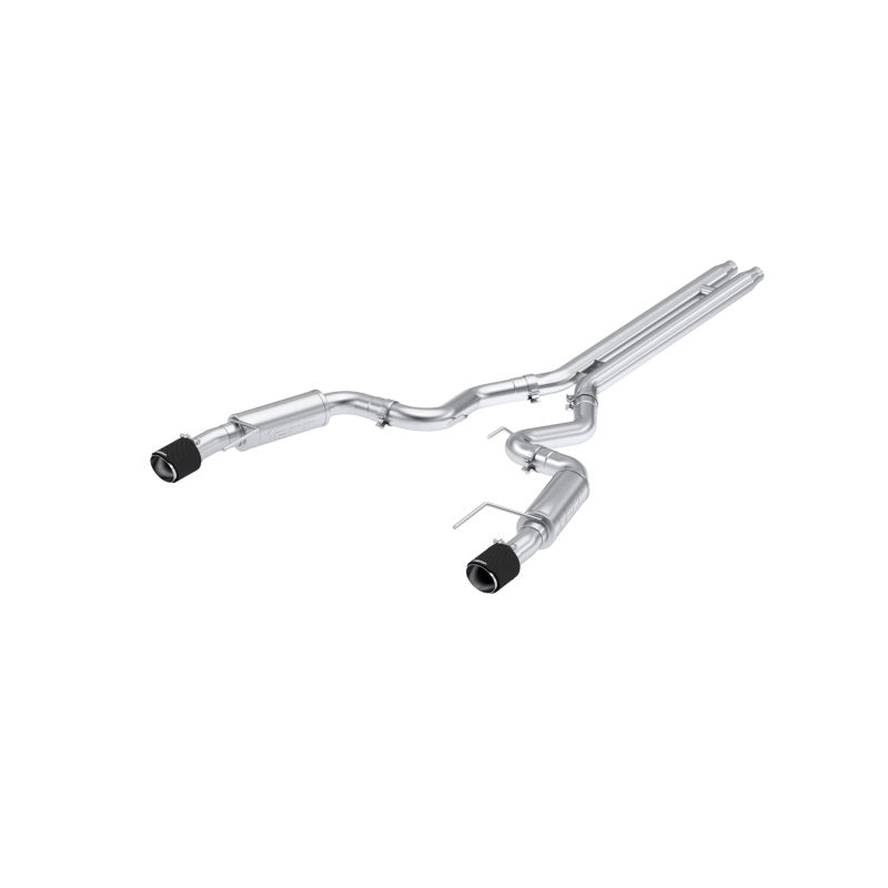 MBRP S72533CF 2024 Ford Mustang GT S650, 5.0L Cat-Back Dual Split Rear with Carbon Fiber Tips, Race Version