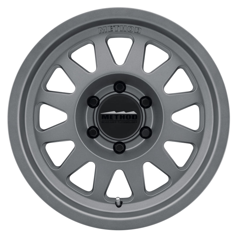 Method Wheels MR70478580800 Method MR704 17x8.5 0mm Offset 8x6.5 130.81mm CB Matte Titanium Wheel