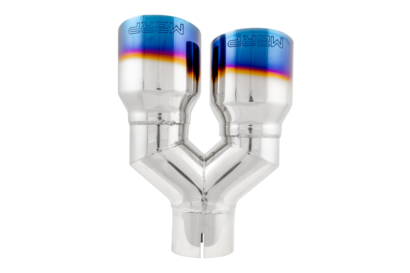 MBRP T5171BE Burnt End Tip 2.5 ID, Dual 3.5 OD Out, 9.5 length, Single wall 304 Stainless Steel