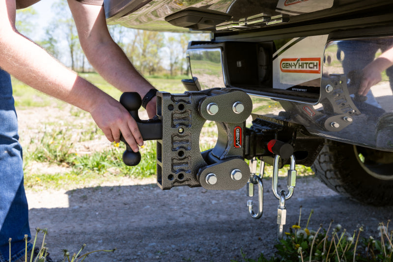 GEN-Y Hitch GH-1024 Gen-Y The Boss Torsion-Flex 2in Shank 5in Drop 10K Hitch w/GH-031 Dual-Ball/GH-032 Pintle Lock