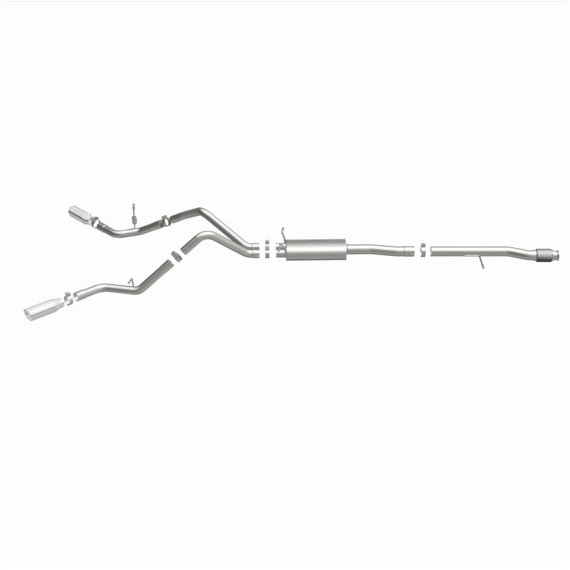 Magnaflow 15269 14 Chev Silverado V8 5.3L CC/EC Cab Dual Split Behind Rear Tires Exit SS Cat Back Perf Exh