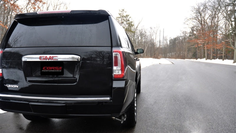 CORSA Performance 14826BLK Corsa 2015-2020 GMC Yukon Denali 6.2L V8 Single Side Exit Cat-Back Exhaust w/ Polished Black Tips