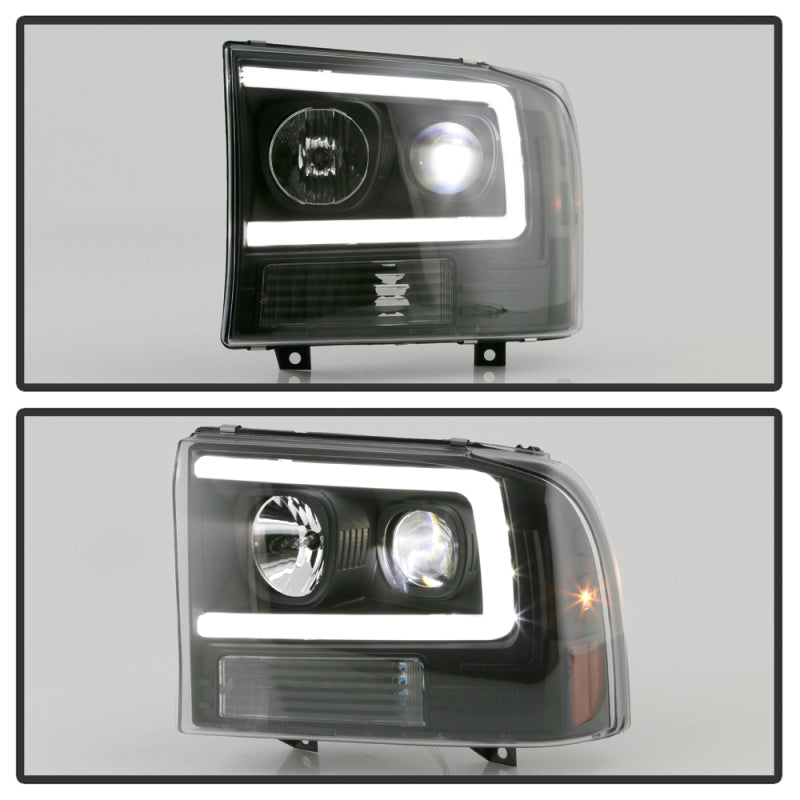 SPYDER 5088062 Spyder Ford F-250 99-04/Excursion 00-04 1 Piece LED Headlights - Black PRO-YD-FF25099V2PL-BK