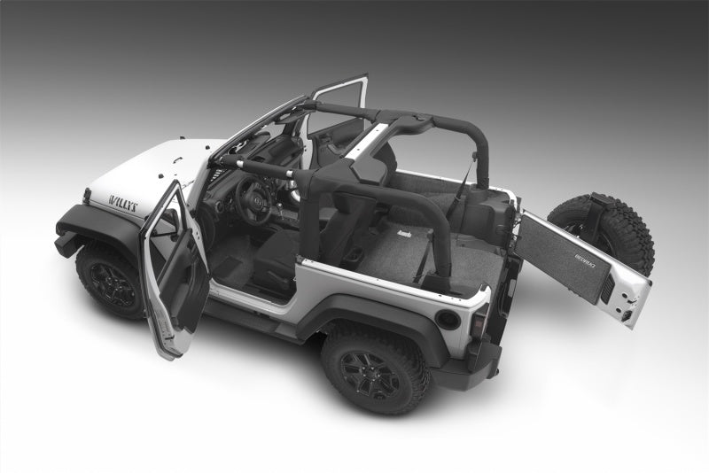 BedRug BRJK11R2 11-16 Jeep JK 2Dr Rear 5pc Cargo Kit (Incl Tailgate & Tub Liner)