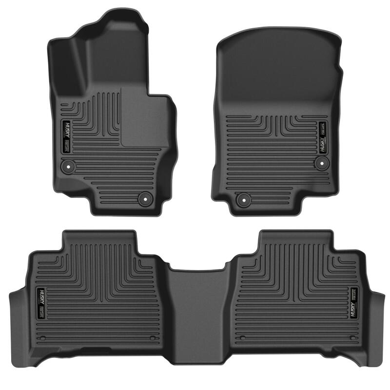 Husky Liners 95491 20-23 Mercedes-Benz GLE350/GLE450 Weatherbeater Black Front & 2nd Seat Floor Liners