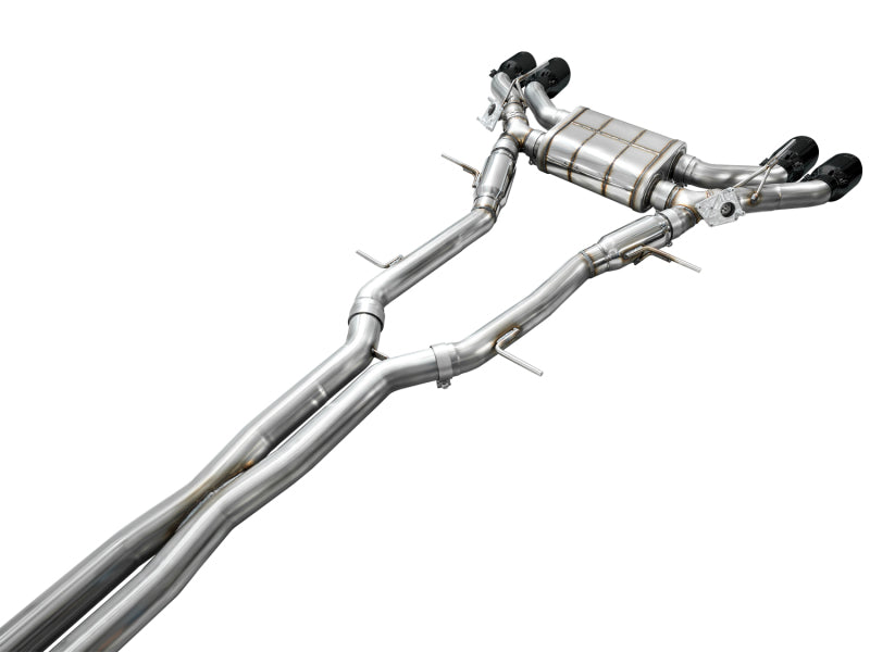 AWE Tuning 3025-43436 2021+ Cadillac CT4-V Blackwing SwitchPath Exhaust - Diamond Black Tips