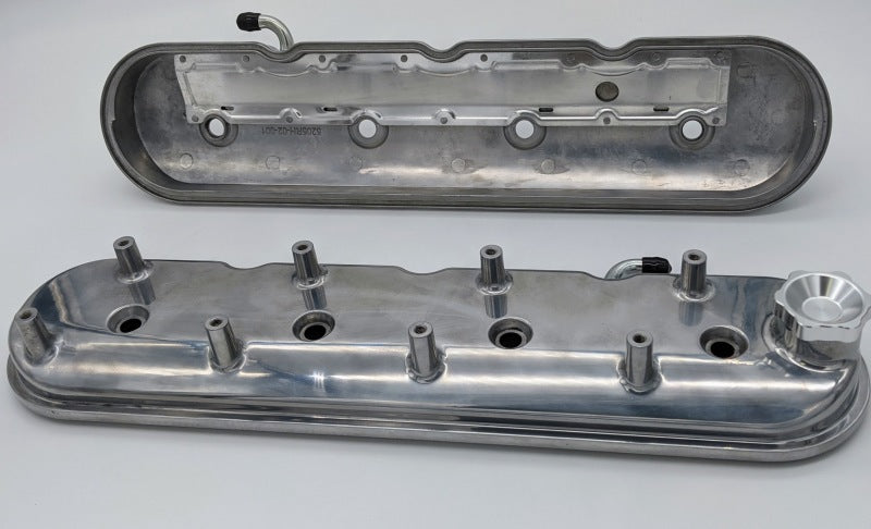 Granatelli Motor Sports 640366 Granatelli 96-22 GM LS Standard Height Valve Cover w/Angled Coil Mount - Polished (Pair)