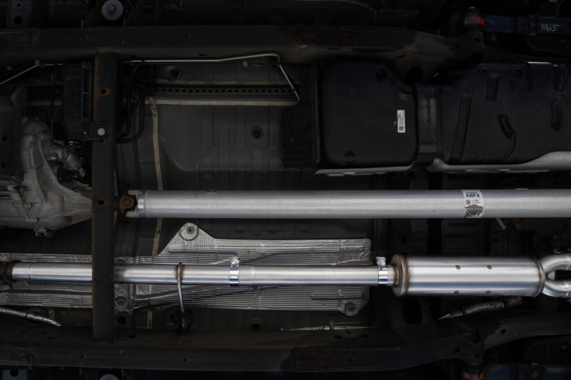MBRP S50053CF 19-21 Chevy Silverado 1500 6.2L 2.5in Dual Split Rear Cat Back w/ Quad Carbon Fiber Tips- T304