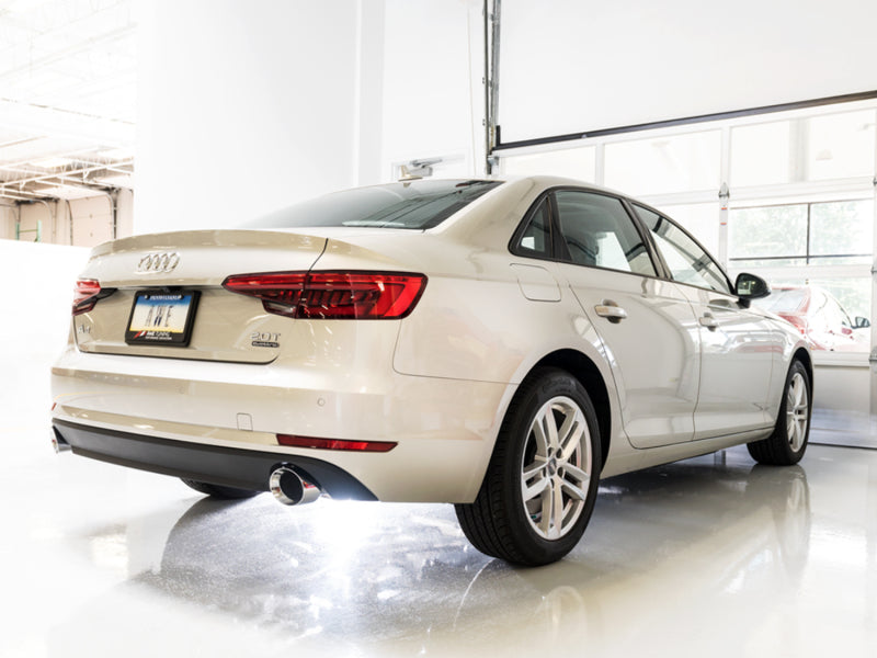 AWE Tuning 3015-32078 Audi B9 A4 Touring Edition Exhaust Dual Outlet - Chrome Silver Tips (Includes DP)