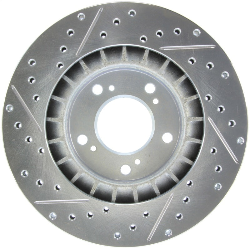 Stoptech 227.40048L StopTech Select Sport 2000-2009 Honda S2000 Slotted and Drilled Left Front Brake Rotor