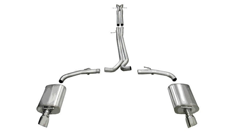 CORSA Performance 14315 Corsa 2010-2019 Ford Taurus SHO 3.5L V6 Turbo Polished Sport Cat-Back Exhaust